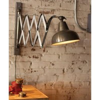 Kalalou Nnl2308 Raw Metal Scissor Wall Lamp