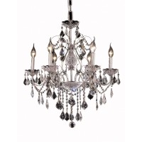 2015 St Francis Collection Hanging Fixture D24in H21in Lt6 Chrome Finish Royal Cut Crystals Reminiscent of classic chandeliers the St Francis series brings the past to life in todays homes with stunning crystal pendalogues and crystal bobeches on Gold or 