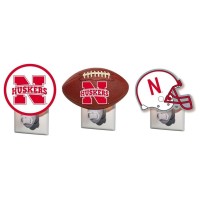 Evergreen Ncaa Nebraska Cornhuskers Glass Night Light3 Assorted 18 Piece Team Colors One Size