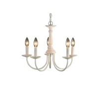 Volume Lighting V4515-6 5-Light White Chandelier, 18