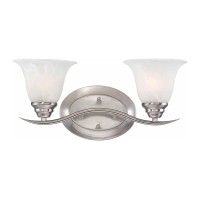 Volume Lighting Trinidad 2-Light Brushed Nickel Bathroom Vanity