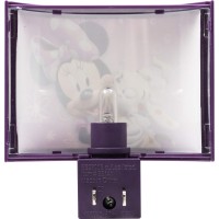 Disney Minnie Mouse Wrap Shade Led Night Light, Plugs Into Wall, Dusk To Dawn Sensor, For Kids, Boys, Sleep Light, Girls, Bedroom, Nursery, Playroom, Bathroom, 13367