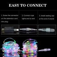 Hahome 160Ft 480 Leds Connectable Rope Lights, Color Changing Waterproof String Lights For Halloween,Christmas Decor