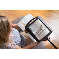 Daylight24 402039-04 Full Page 8 X 10 Inch Magnifier Led Illuminated Floor Lamp, Black