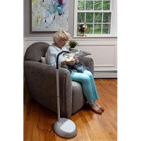 Daylight24 402039-04 Full Page 8 X 10 Inch Magnifier Led Illuminated Floor Lamp, Black