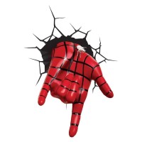 3D Light Fx Marvel Spiderman Hand 3D Deco Led Wall Light , Red