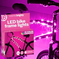 Brightz Cosmicbrightz Led Bike Frame Rope Light Pink 65Foot String Rope Batterypowered With Onoff Switch Ultra Bright