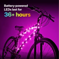 Brightz Cosmicbrightz Led Bike Frame Rope Light Pink 65Foot String Rope Batterypowered With Onoff Switch Ultra Bright