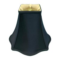 Royal Designs, Inc. Flare Bottom Outside Square Bell Lamp Shade, Bs-702-18Blk, Black, 8 X 18 X 13.75