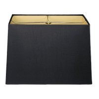 Royal Designs, Inc. Rectangle Hardback Lamp Shade, Hb-613-14Blk, Black, (6 X 12) X (8 X 14) X 10