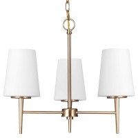 Sea Gull Lighting 3140403-848 Driscoll Three Light Chandelier, Satin Bronze Finish