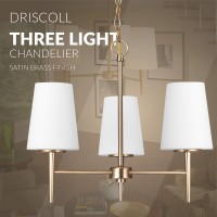 Sea Gull Lighting 3140403-848 Driscoll Three Light Chandelier, Satin Bronze Finish