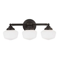 Sea Gull Lighting 44438-782 Academy Three Light Wall / Bath Vanity Style Lights, Heirloom Bronze Finish