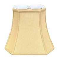 Royal Designs Square Cut Corner Bell Lamp Shade, Antique Gold, 5 X 10 X 8.75