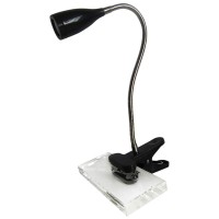 Simple Designs Ld2005Blk Flexible Gooseneck Led Clip Light Desk Lamp Black