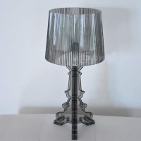 Crystal Clear Bedroom Table Lights Kartell Bourgie Ghost Contemporary Reading Table Lamp Study Room Desk Lights (Black)