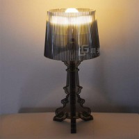 Crystal Clear Bedroom Table Lights Kartell Bourgie Ghost Contemporary Reading Table Lamp Study Room Desk Lights (Black)