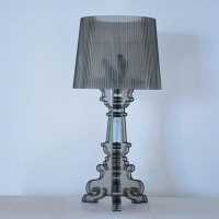 Crystal Clear Bedroom Table Lights Kartell Bourgie Ghost Contemporary Reading Table Lamp Study Room Desk Lights (Black)