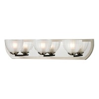 Sculptive Collection 3 Light Bath In Polished Nickel/Matte Nickel