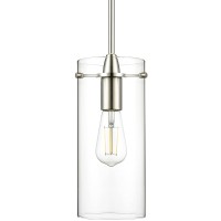 Linea Di Liara Effimero Modern Brushed Nickel Pendant Light Fixtures Over Kitchen Island Sink Lighting Ceiling Hanging Farmhouse Metal Industrial Mini Pendant Lighting Large Clear Glass Shade