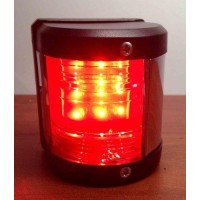 Pactrade Marine Boat Pontoon Led Navigation Light Black Abs Plastic Housing Boats Up To 12M Waterproof Ip:66 Surface Mount 2Nm (Red Port)