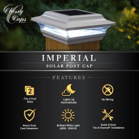 Classy Caps Sl211W Aluminum Imperial Solar Post Cap 4 X 4 White