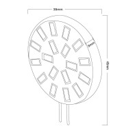 Have you ever complained about you high heat under cabinet uses halogen bulb Now our upgrade G4 light bulb may be your final answer Our disc type G4 light bulb adopted with 18 pcs 5730 super brightness SMD LEDs at 2800k color temperature Its lumen is 270l