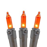 Novelty Lights 50Ft 100 Light Brown Halloween Lights Lights With Brown Cord Ul Listed For Indooroutdoor Use Snap Lock Socket