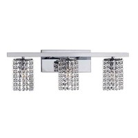 Jojospring Otis Designs Chrome And Crystal 3-Light Round Shade Wall Sconce