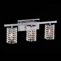 Jojospring Otis Designs Chrome And Crystal 3-Light Round Shade Wall Sconce