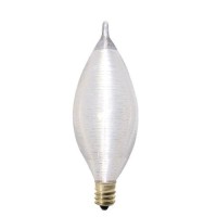 Bulbrite 40C11S 40 Watt Incandescent Spunlite C11 Chandelier Bulb Candelabra Base Satin 25 Ct