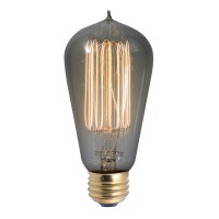 Bulbrite Nos40-1910/Smk 40-Watt Nostalgic Edison St18 Bulb, Vintage Thread Filament, Medium Base, Smoke