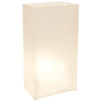 Lumabase 318100 Plastic Luminaria Lanterns, White, Pack Of 100