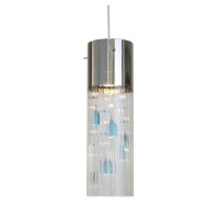 Woodbridge Lighting Woodbridge Lighting 13823Chrle-Crs01B Gem Energy Saving Led Mini Pendant, Chrome, Sapphire