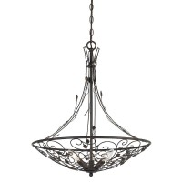 Leaf Flower Fruit Three Light Chandelier from Varano collection in Iron Rust finish 22 00 inches