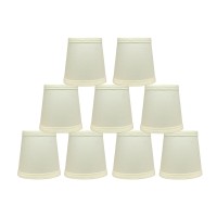 Urbanest Cotton Chandelier Lamp Shades 4Inch Hardbackeggshell Clip Onset Of 9