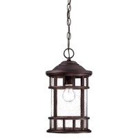 Acclaim 31946Abz New Vista Collection 1-Light Outdoor Light Fixture Hanging Lantern, Architectural Bronze