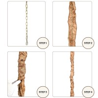 Rdi Cord Chain Cover 4 Feet Silk Type Fabric Chandelier Pendant Lighting Chain Cable Management Touch Fastener Green Gold