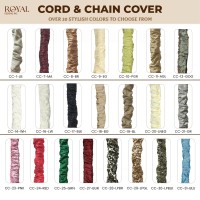 Rdi Cord Chain Cover 4 Feet Silk Type Fabric Chandelier Pendant Lighting Chain Cable Management Touch Fastener Green Gold