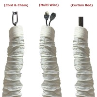 Royal Designs Inc Cc9Eg Cord Chain Cover 4 Silktype Fabric Touch Fastener Eggshell