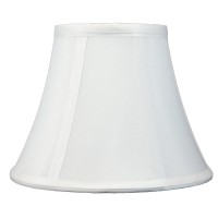 Urbanest Softback Bell Lampshade, Faux Silk, 5-Inch By 9-Inch By 7-Inch, Off White, Spider-Fitter