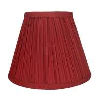 Urbanest Mushroom Pleated Softback Lamp Shade Faux Silk 5Inch By 9Inch By 7Inch Burgundy Spider Fitter