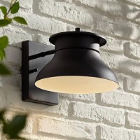 Danbury Modern Industrial Outdoor Wall Sconce Fixture Led Painted Black Dark Sky 7 1/2