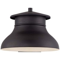 Danbury Modern Industrial Outdoor Wall Sconce Fixture Led Painted Black Dark Sky 7 1/2