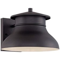 Danbury Modern Industrial Outdoor Wall Sconce Fixture Led Painted Black Dark Sky 7 1/2