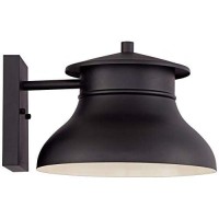 Danbury Modern Industrial Outdoor Wall Sconce Fixture Led Painted Black Dark Sky 7 1/2