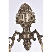 Elegant lighting 9602w10fggt monarch 2light crystal wall sconce finished in French gold with smoky Golden Teak crystals elegant lighting 9602w10fggt features base finish French gold with smoky Golden Teak crystal choose from royal cut or Swarovski element