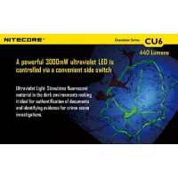 Nitecore Cu6 High Power 3000Mw 365Nm Ultraviolet Uv-A 440 Lumens White Dual Beam Professional Inspection Led Flashlight