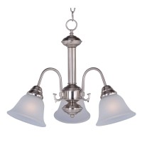 Maxim Malaga-Three Light Chandelier In Transitional Style-20 Inches Wide By 15.5 Inches High-Satin Nickel Finish