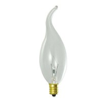 Bulbrite 414025-10Pk - 25W - Teardrop Ca11 - E12 Base - 120V - 2600K - 2,500Hrs - Clear - Incandescent Chandelier